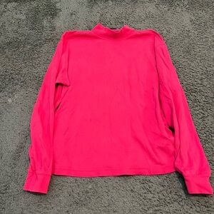 Land’s End Red Mock Neck Long Sleeve Shirt